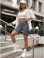 Dámské cyklistické šortky s vysokým pasem modré FashionStreet SY0581 Dámské cyklistické šortky s vysokým pasem modré FashionStreet SY0581