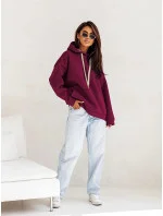 dámská klokaní mikina ve vínové bordó barvě model 21777408 - Moon