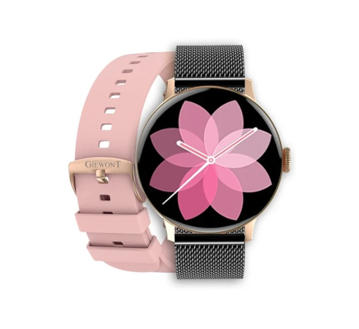 Dámské chytré hodinky GIEWONT Rose Gold Black GW330-4 Dámské chytré hodinky GIEWONT Rose Gold Black GW330-4
