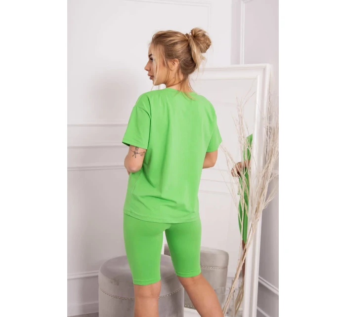 Komplet top+legginsy jasny zielony