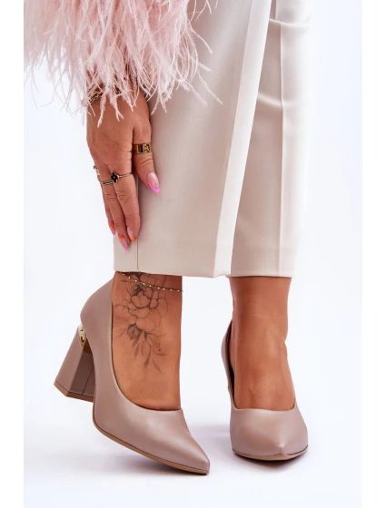 Zazoo model 21615922 Kožené Lodičky Beige - Boto