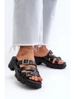 Dámské Sandály Na Nízkém Podpatku  Černé model 21661798 - Zaxy