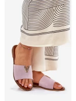 Dámské Sandály Na Plochém Podpatku S Ozdobnými Fialové model 21689075 - Boto Dámské Sandály Na Plochém Podpatku S Ozdobnými Fialové model 21689075 - Boto