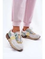 Dámské semišové tenisky Big Star HI-POLY SYSTEM – šedo-žluté