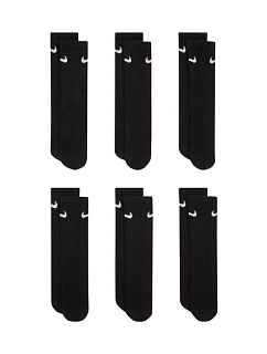 Dětské ponožky Nike Everyday Cush Crew 6 párů černé SX6910 010