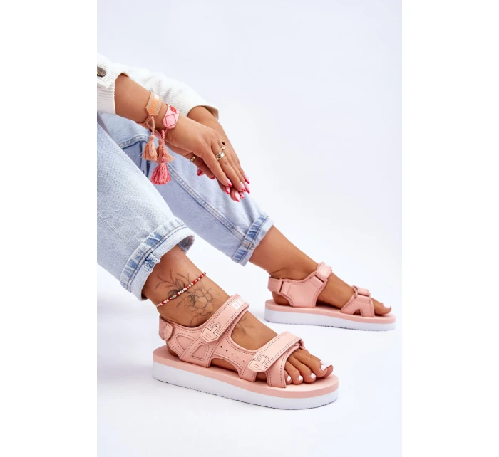 Dámské sportovní sandály na platformě Big Star LL274788 Růžové Dámské sportovní sandály na platformě Big Star LL274788 Růžové