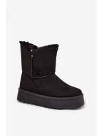 Dámské Sněhule Na Platformě S Kožíškem Černé Evelira Dámské Sněhule Na Platformě S Kožíškem Černé Evelira