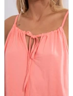 Boho šaty 8893 lososová - Kesi