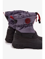 Dětské sněhule na zip Big Star SS374031 Šedo-černé Dětské sněhule na zip Big Star SS374031 Šedo-černé