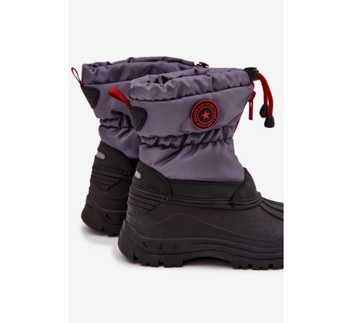 Dětské sněhule na zip Big Star SS374031 Šedo-černé Dětské sněhule na zip Big Star SS374031 Šedo-černé