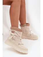 Dámské zimní boty na zip  25 44 béžové Dámské zimní boty model 21728485 - Lee Cooper