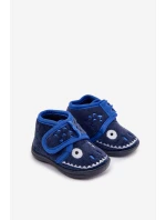 Dětské pantofle na suchý zip tmavě modré model 21794055 - Boto Dětské pantofle na suchý zip tmavě modré model 21794055 - Boto