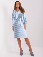 LK SK 509299 šaty.74 bílá a modrá
