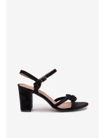 Sandály na podpatku Mavira – černé Sandály na podpatku Mavira – černé