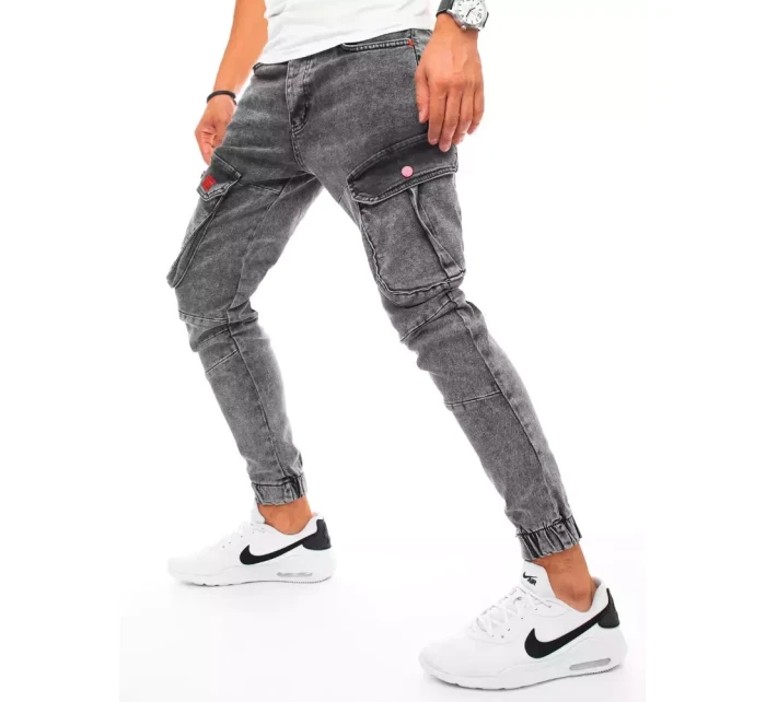 Pánské bojové džínové kalhoty světle šedé Dstreet model 21963226 - FashionStreet