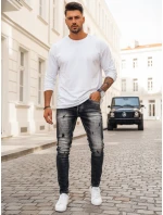 Pánské džínové kalhoty šedé FashionStreet UX3996