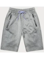 Světle šedé krátké pánské kraťasy model 18436102 - J.STYLE Světle šedé krátké pánské kraťasy model 18436102 - J.STYLE