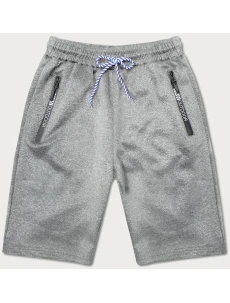 Světle šedé krátké pánské kraťasy (8K200-2)
