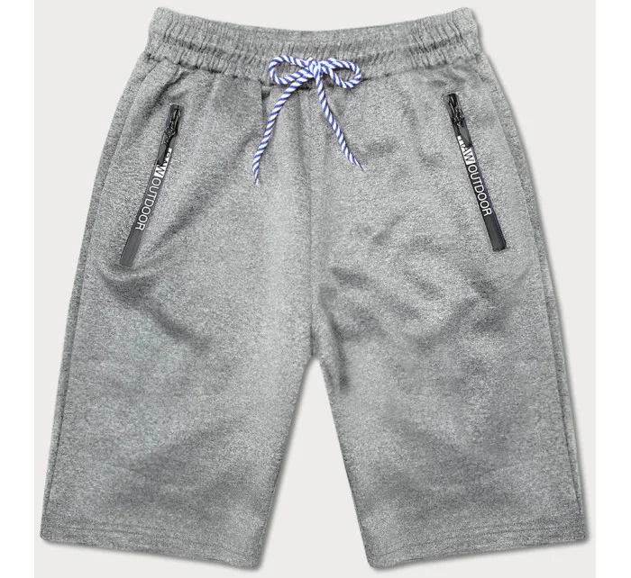 Světle šedé krátké pánské kraťasy model 18436102 - J.STYLE Světle šedé krátké pánské kraťasy model 18436102 - J.STYLE