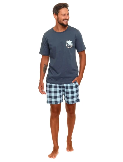 Pánské pyžamo model 20596539 deep blue - Doctornap