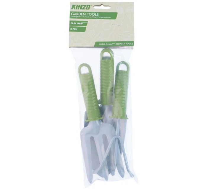 SADA ZAHRADNÍHO NÁŘADÍ 3KS S PLASTOVOU RUKOJETÍ KINZO