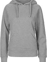 Neutral O 83101 Dámská mikina s kapucí z bio bavlny 77.8311 sport grey
