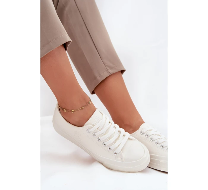 Zateplené Nízké Tenisky Dámské Big Star OO274927 Bílé