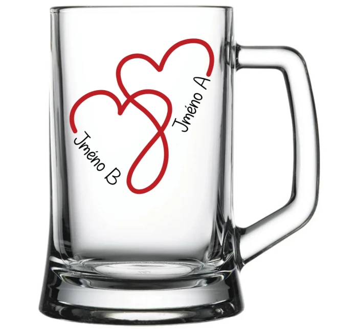 Pivní sklenice pro zamilované