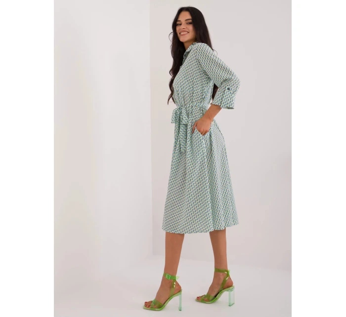 Dámské šaty LK SK 509673.13 bílo-zelené - FPrice