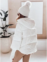 Dámská zimní bunda s kapucí TY5036 smetanová - FashionStreet Dámská zimní bunda s kapucí TY5036 smetanová - FashionStreet