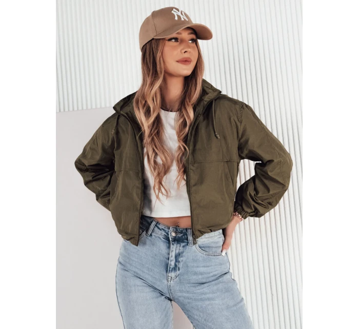 Dámská přechodná bunda s kapucí zelená Dstreet model 21974318 - FashionStreet Dámská přechodná bunda s kapucí zelená Dstreet model 21974318 - FashionStreet