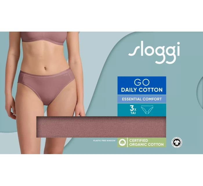sloggi GO Daily Cotton Tai 3P - BROWN - SLOGGI BROWN - SLOGGI