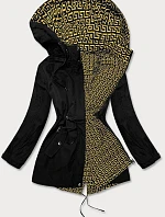 Černá/žlutá dámská parka (W702BIG)