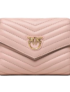 PINKO KOŽENÁ DÁMSKÁ PENĚŽENKA KOMPAKTNÍ PENĚŽENKA CHEVRON