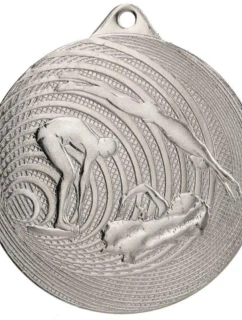 OCELOVÁ PLAVECKÁ MEDAILE FI 70 MMC3074 - STŘÍBRNÁ