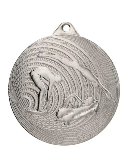 OCELOVÁ PLAVECKÁ MEDAILE FI 70 MMC3074 - STŘÍBRNÁ