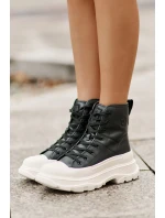 Kožené Zateplené Tenisky Na Masivní Platformě Big Star model 21676148 Černé - Big Star Shoes Kožené Zateplené Tenisky Na Masivní Platformě Big Star model 21676148 Černé - Big Star Shoes