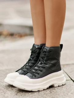 Kožené Zateplené Tenisky Na Masivní Platformě Big Star model 21676148 Černé - Big Star Shoes