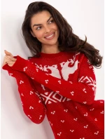 Sweter MI SW model 21791077 czerwony - FPrice Sweter MI SW model 21791077 czerwony - FPrice