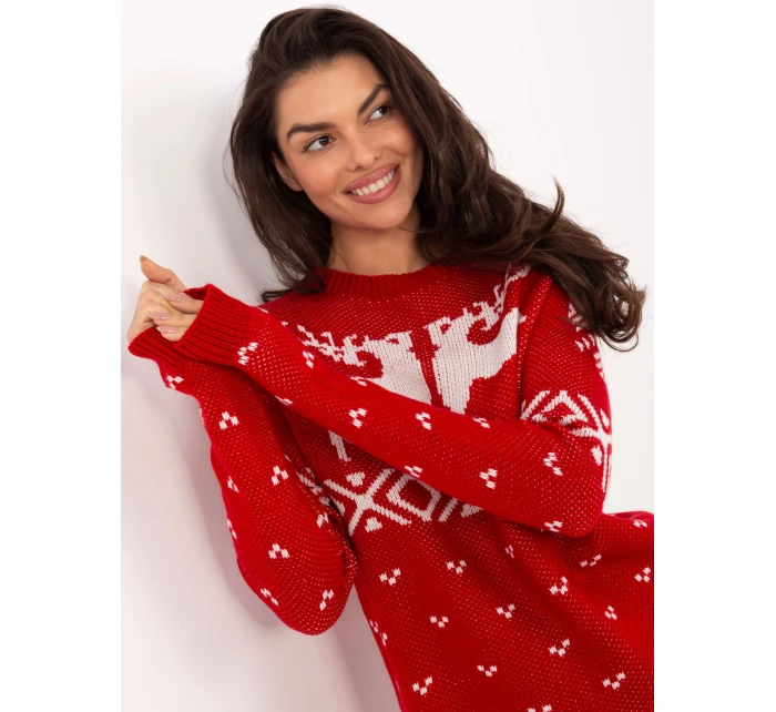 Sweter MI SW model 21791077 czerwony - FPrice Sweter MI SW model 21791077 czerwony - FPrice