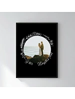 Personalizovaný magický fotoobraz v rámu - 30x40 - květinové orámování Personalizovaný magický fotoobraz v rámu - 30x40 - květinové orámování