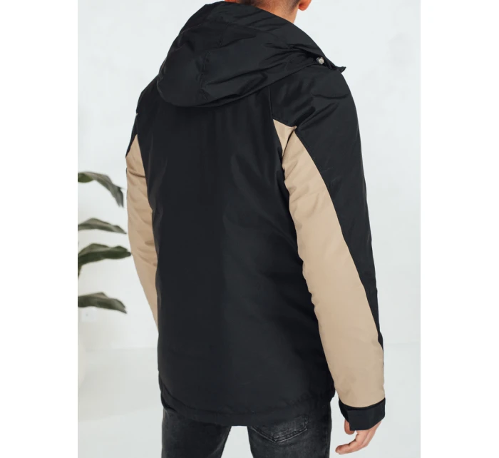 Pánská zimní bunda s kapucí béžová FashionStreet TX5042