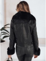 Dámská kožená bunda ramones s kožešinou černá Dstreet model 21991872 - FashionStreet