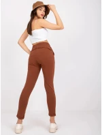 Hnědé dámské úpletové kalhoty typu chino model 21470493 - Factory Price