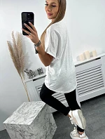 Bavlněná halenka s kapsami bílá