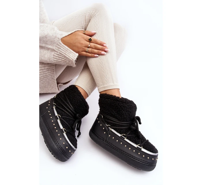 Dámské zateplené zimní sněhule černé model 21637510 - Boto Dámské zateplené zimní sněhule černé model 21637510 - Boto