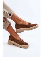 Zazoo 3429 Zamszové Dámské Mokasíny S Ozdobou Hnědé