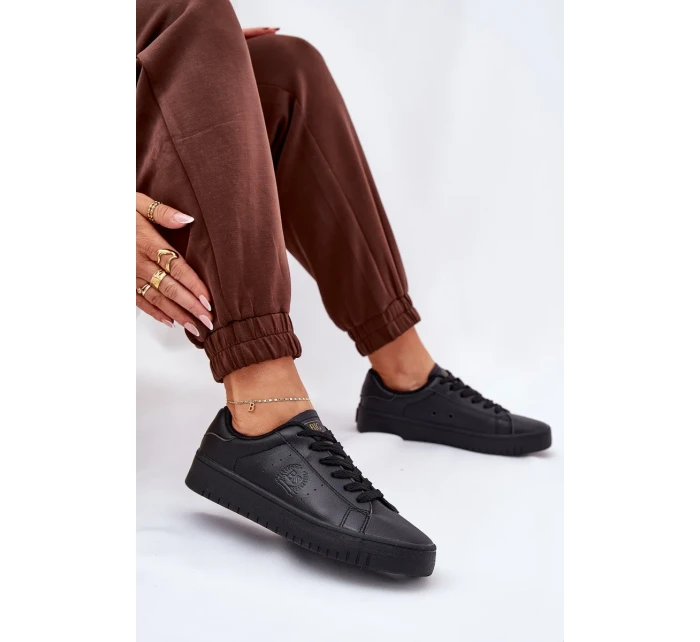 Dámské nízké tenisky z ECO kůže Big Star – černé