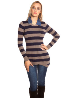 Trendy KouCla knit long jumper + jeans model 19587255 - Style fashion