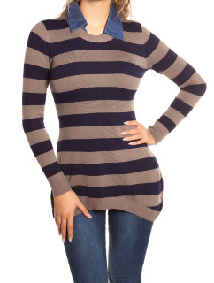 Trendy KouCla knit long jumper + jeans model 19587255 - Style fashion